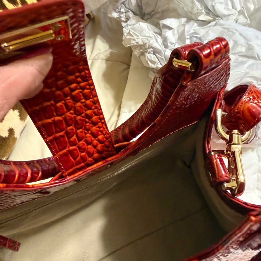 Brahmin Adrian satchel, RED! ABSOLUTELY NEW CONDITION! - Picture 6 of 8